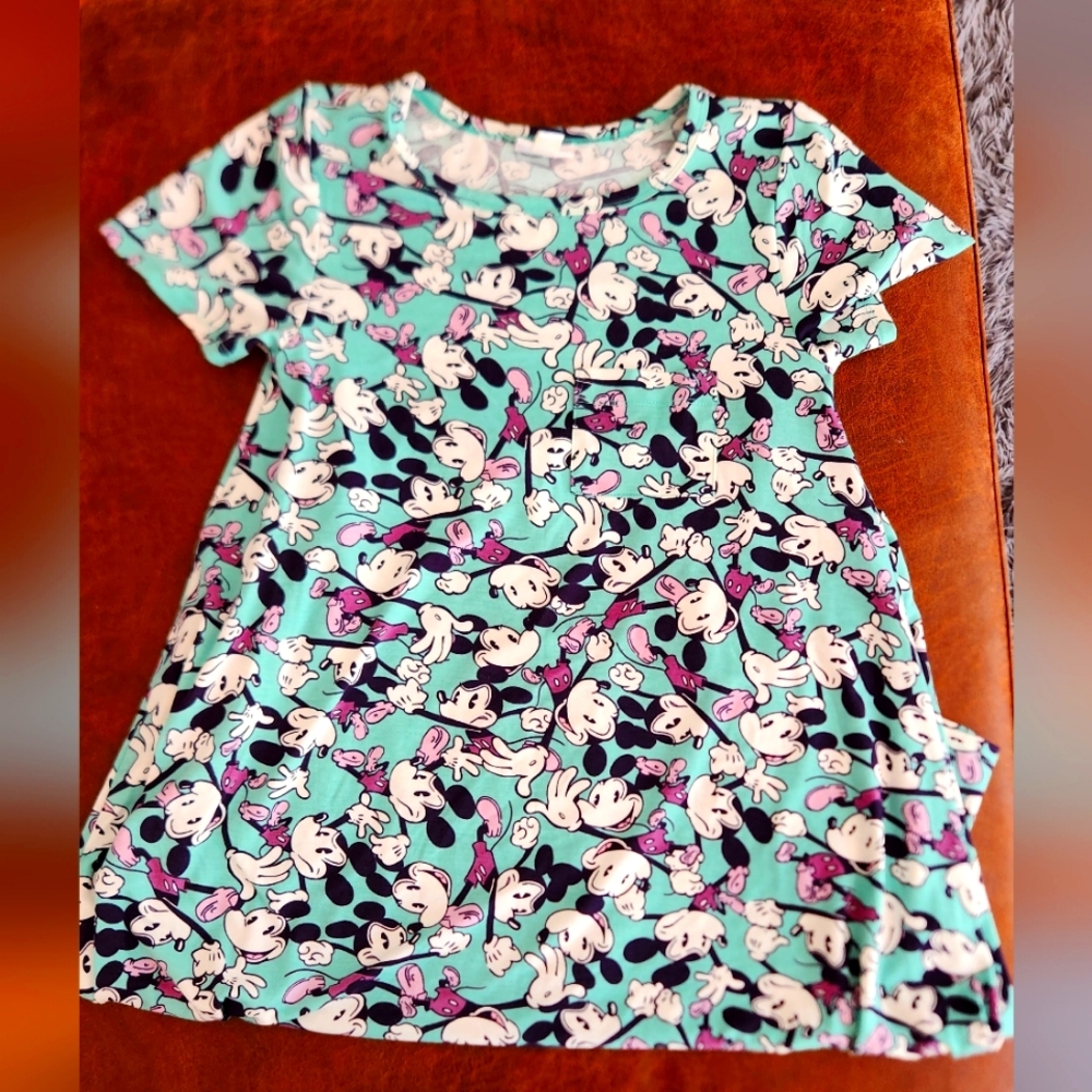 LuLaRoe Vintage Micky Mouse Printed Dress